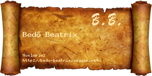 Bedő Beatrix névjegykártya